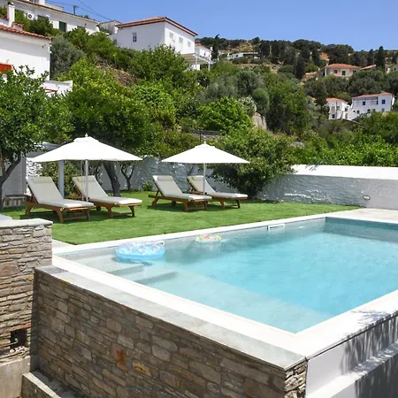 Andros Neoclassical Np1926 With Private Pool Villa Steniaí