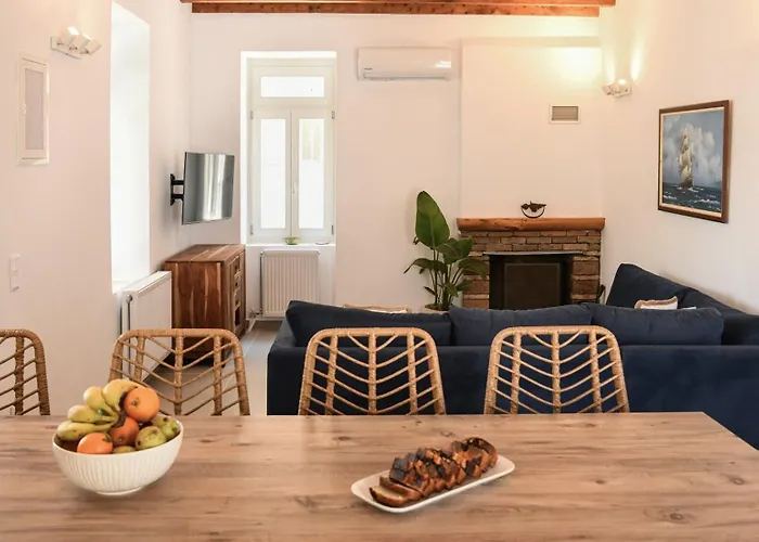 Andros Neoclassical Np1926 With Private Pool Stenies