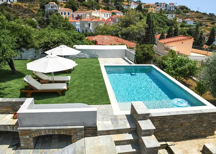 Andros Neoclassical Np1926 With Private Pool Villa Stenies