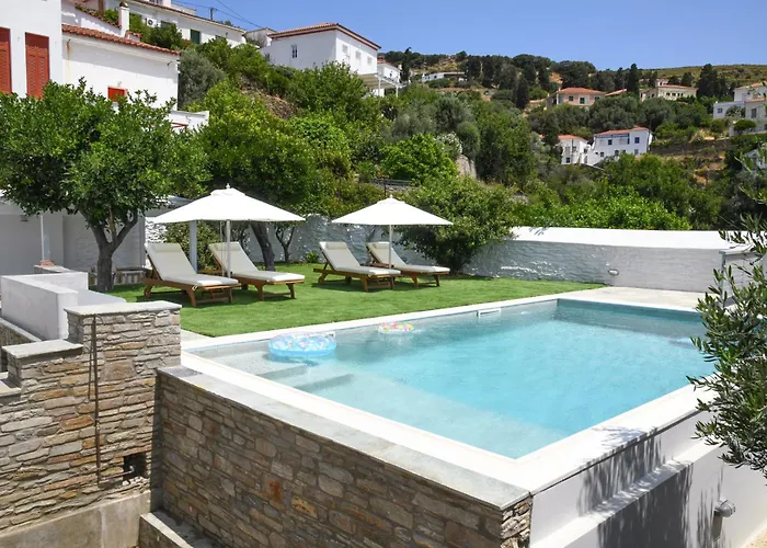 Andros Neoclassical Np1926 With Private Pool Villa Stenies
